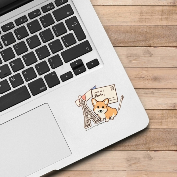 Waterproof Corgi Travel Sticker Decal Die Cut - Picture 3 of 7